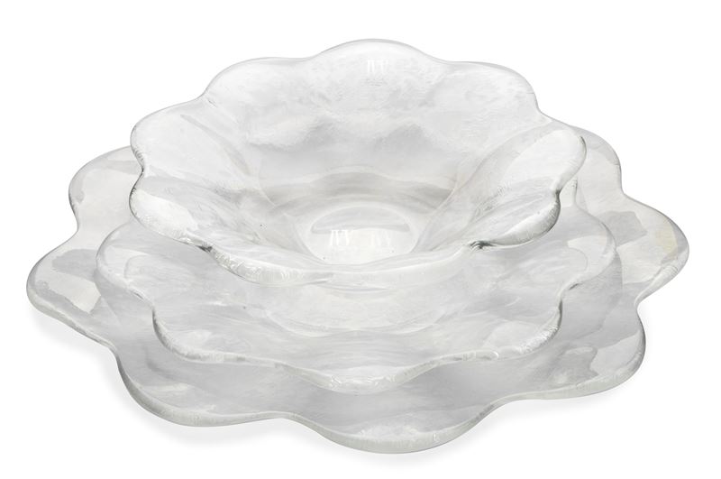 IVV servizio da tavola in vetro trasparente