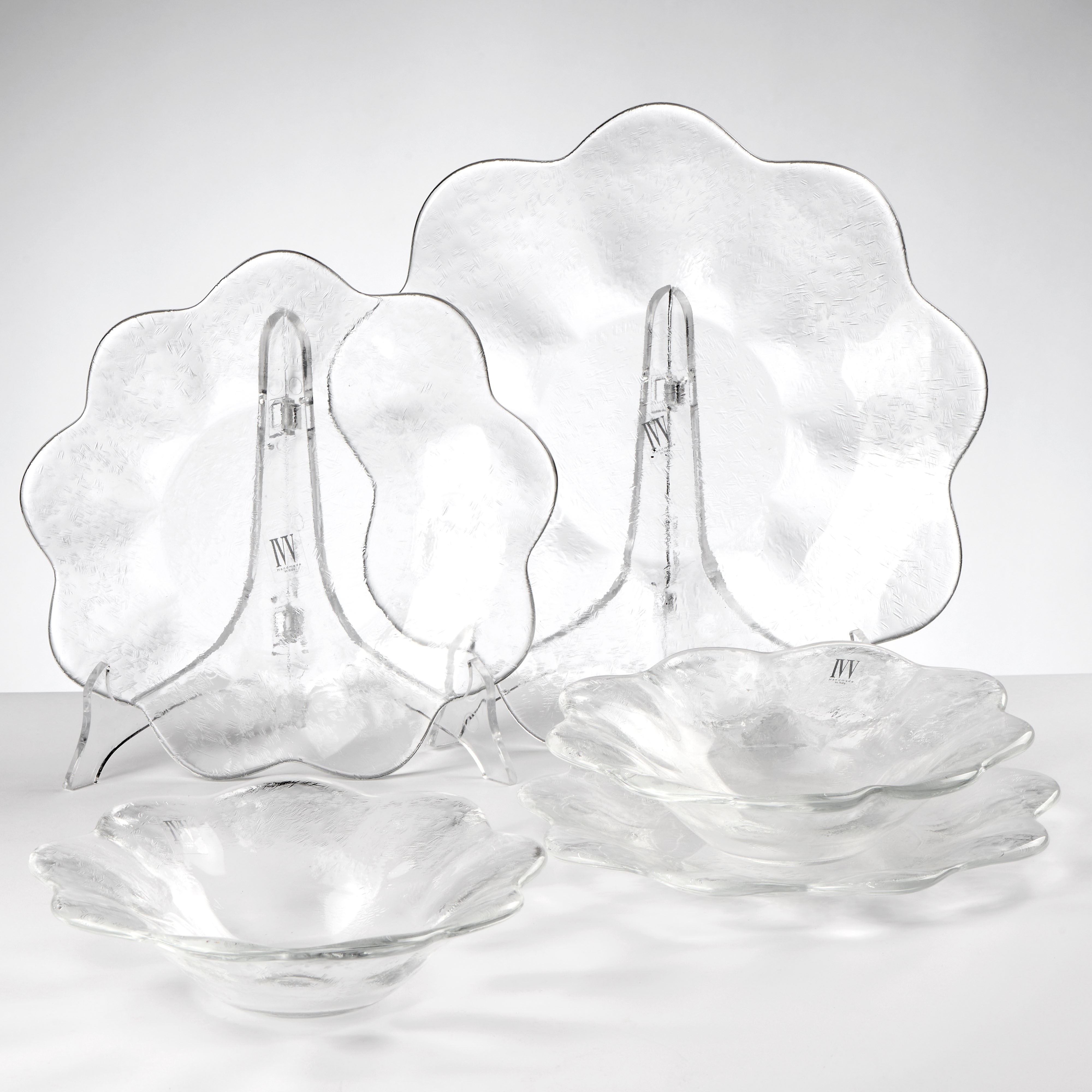 IVV servizio da tavola in vetro trasparente