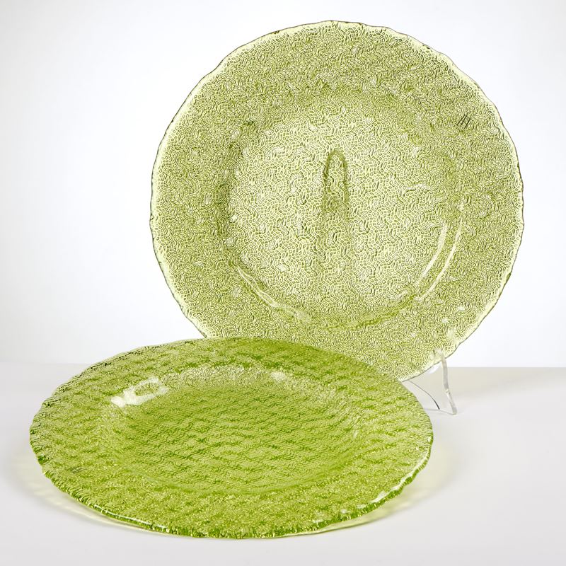 IVV Dodici sottopiatti in vetro verde chiaro