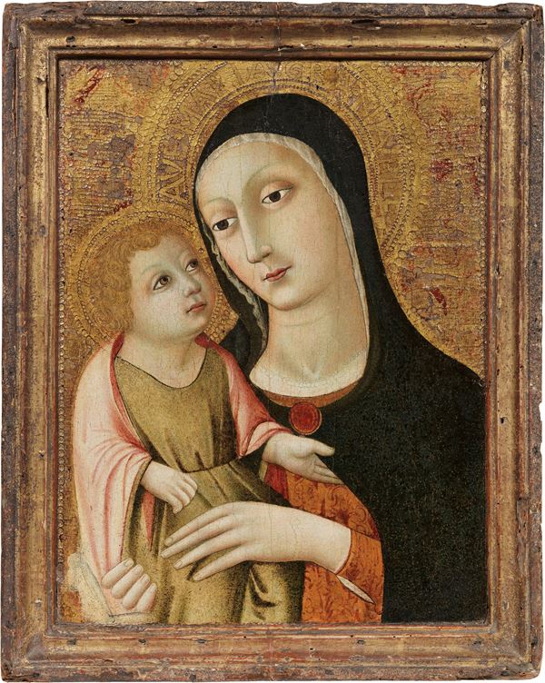 Sano di Pietro (bottega di) - Madonna col Bambino