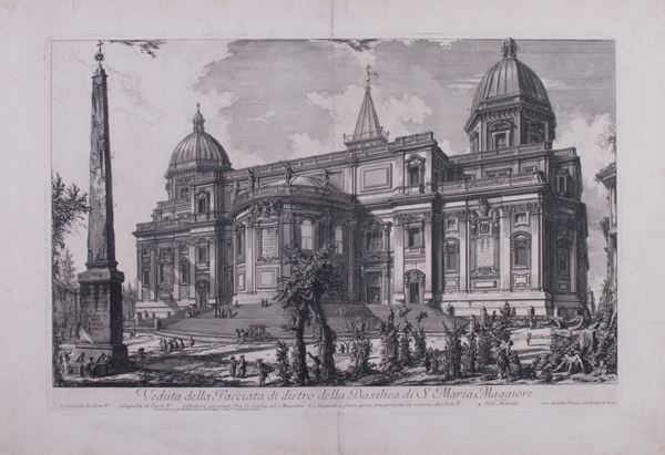Giovan Battista Piranesi - Veduta della Facciata di dietro della Basilica di S. Maria Maggiore