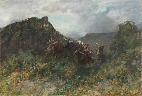 Alberto Pasini - Assalto alla Rocca. Cavalieri al galoppo
