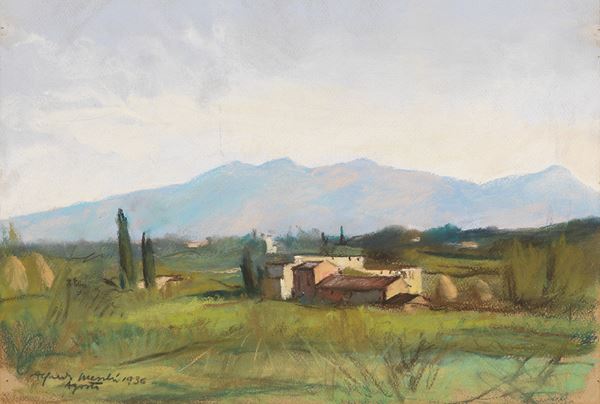 Alfredo Meschi - Paesaggio di Vallebuia