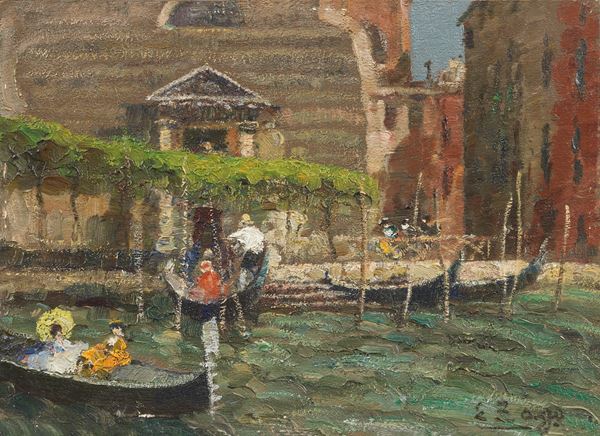 Erma Zago : Venezia  - Olio su compensato - Auction XIX and XX Century Paintings and Sculptures - Casa d'aste Farsettiarte