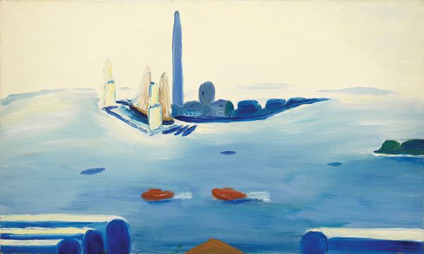 Virgilio Guidi : S. Giorgio, Venezia  (1974)  - Olio su tela - Asta Arte Moderna - Casa d'aste Farsettiarte