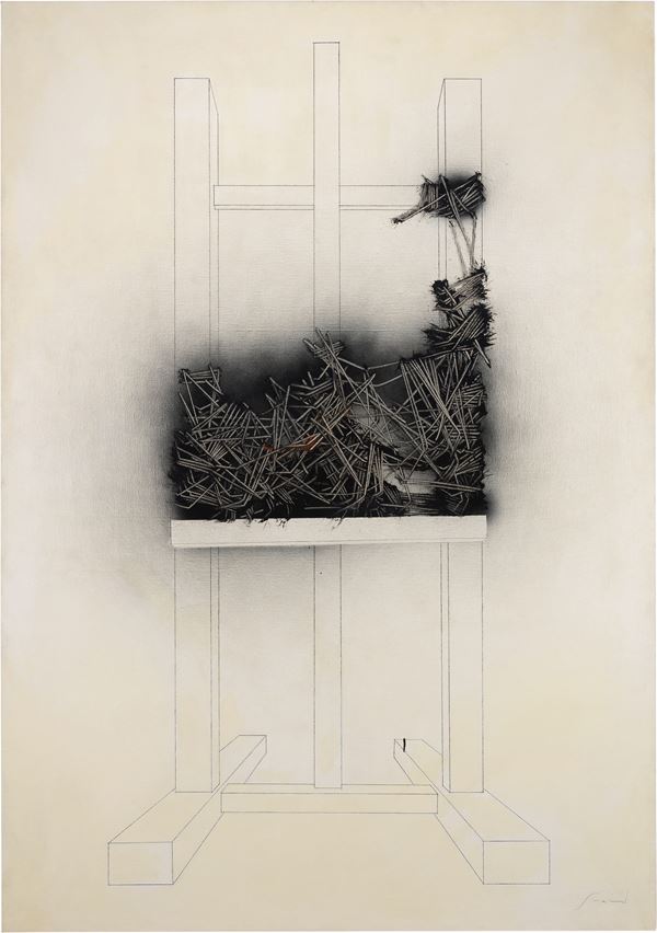 Emilio Scanavino : Come l'edera  (1980)  - Olio su tela tesa su tavola - Auction Contemporary Art - Casa d'aste Farsettiarte