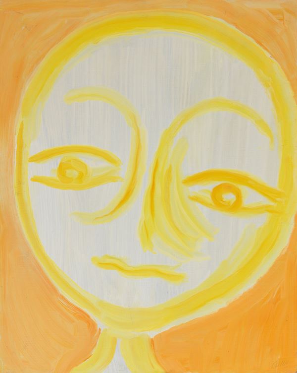 Virgilio Guidi : La testa gialla  (1970)  - Olio su tela - Asta Dipinti, Disegni, Sculture e Grafica - Casa d'aste Farsettiarte