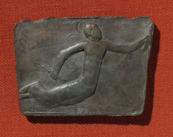 Marino Marini : Putto  - Formella in bronzo, es. 3/5 - Auction Paintings, Drawings, Sculptures and Multiples - Casa d'aste Farsettiarte