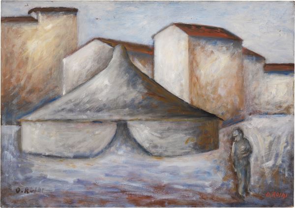 Ottone Rosai : Circo  (1951)  - Olio su tela - Auction Modern Art - Casa d'aste Farsettiarte