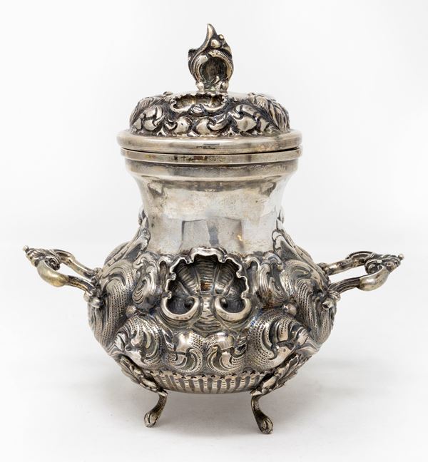 Zuccheriera a bulbo in argento  - Auction PARADE IV - L'Arte della Tavola - Casa d'aste Farsettiarte