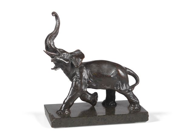 Anonimo inizio XX secolo : Elefante  - Scultura in bronzo - Auction XIX and XX Century Paintings and Sculptures - Casa d'aste Farsettiarte