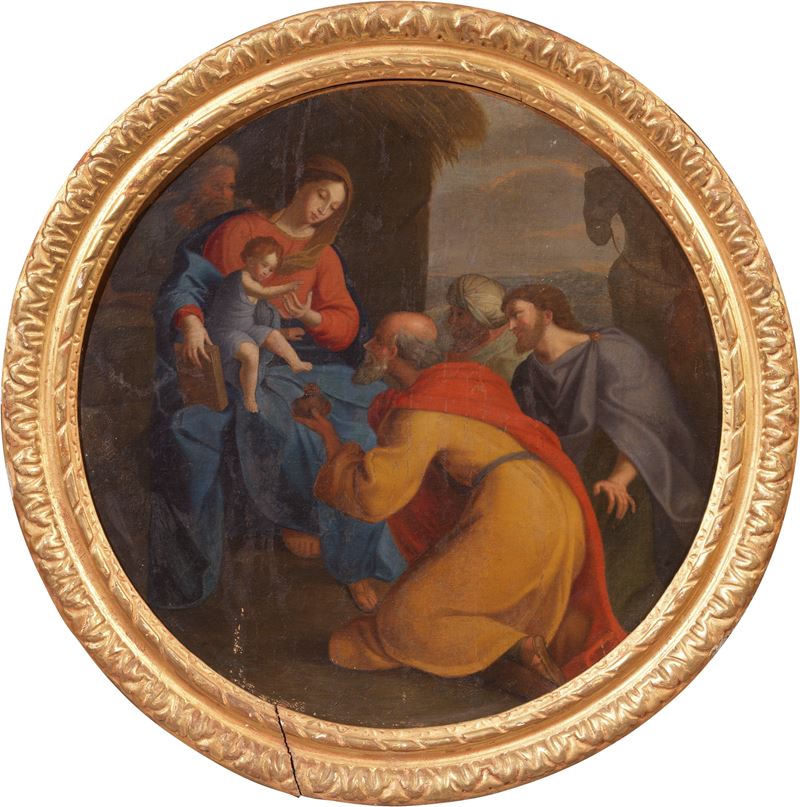 Scuola Genovese del XVII Secolo - Adorazione dei Magi