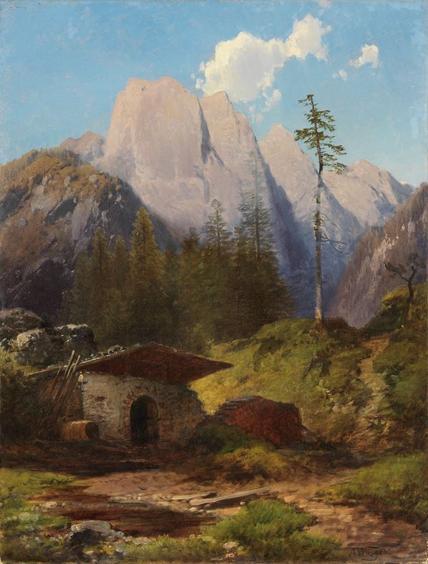 Adalbert Waagen - Paesaggio montano