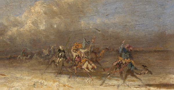 Stefano Ussi - Bozzetto di battaglia