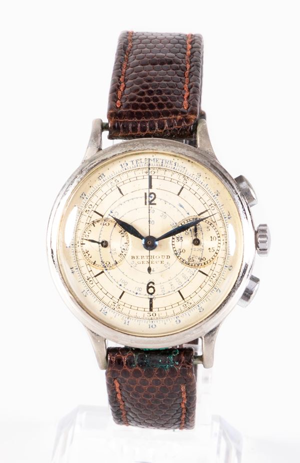 Berthoud Cronografo orologio da polso, anni Quaranta-Cinquanta