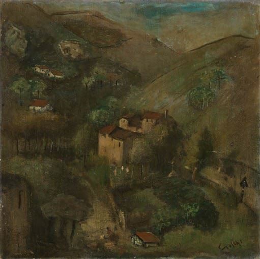 Ermanno Toschi : Montagne pistoiesi  - Olio su compensato - Auction PARADE II - XIX AND XX CENTURY PAINTINGS AND SCULPTURES - Casa d'aste Farsettiarte