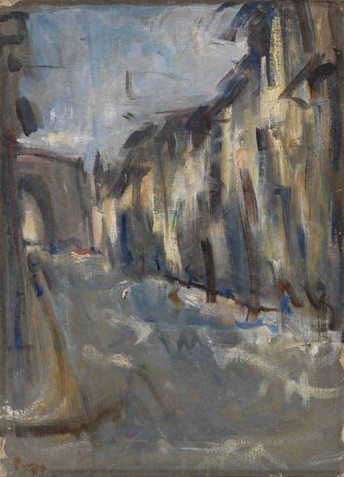 Enzo Pregno : Veduta urbana  - Olio su tela - Auction PARADE II - XIX AND XX CENTURY PAINTINGS AND SCULPTURES - Casa d'aste Farsettiarte