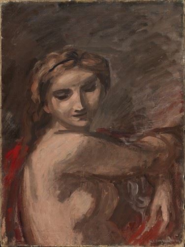 Ugo Capocchini : Figura femminile  - Olio su tela - Asta PARADE II - DIPINTI E SCULTURE DEL XIX E XX SECOLO - Casa d'aste Farsettiarte