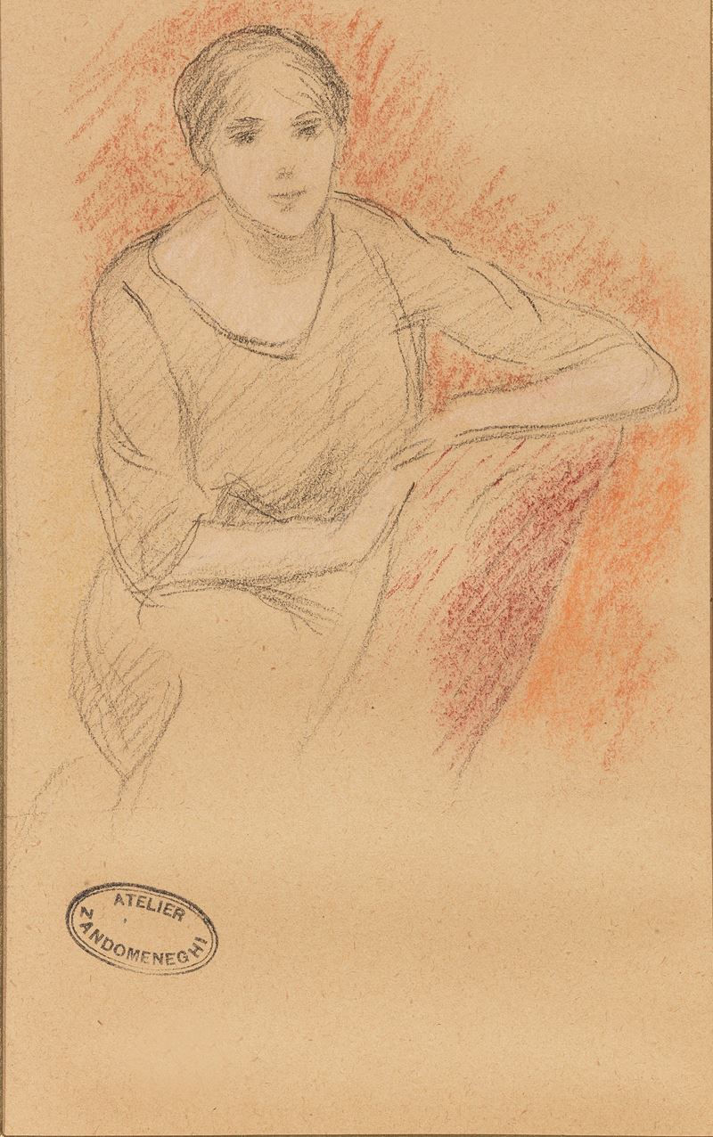 Femme assise vue de face