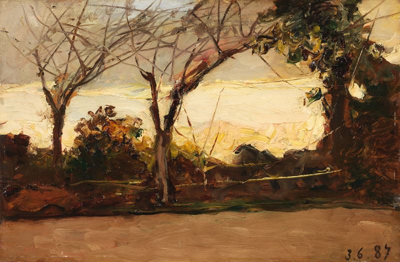 Paesaggio biellese al tramonto