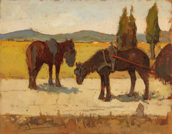Giovanni Bartolena - Cavalli al sole