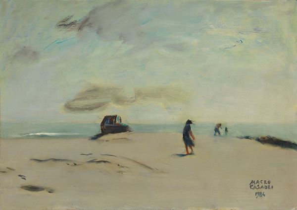 Maceo Casadei - La spiaggia deserta, Cesenatico