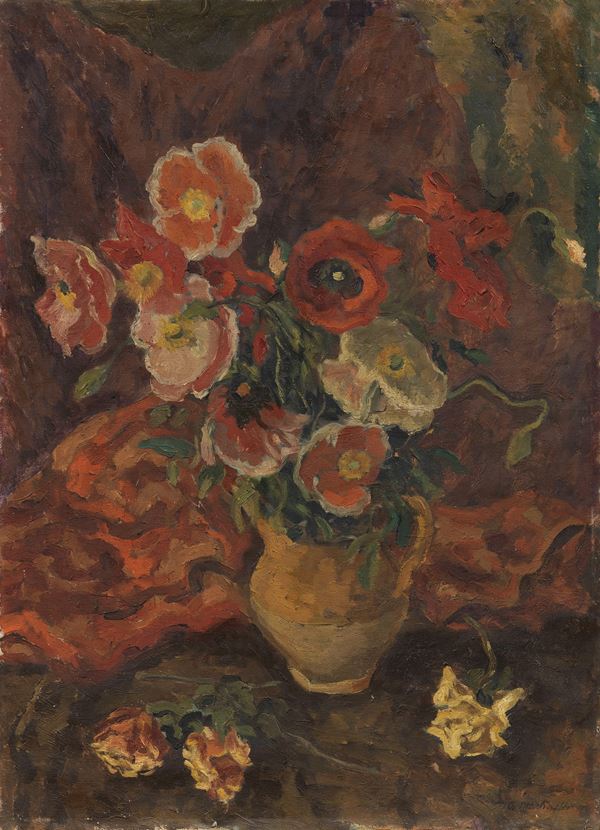 Onofrio Martinelli : Fiori  - Olio su tela - Auction XIX and XX Century Paintings and Sculptures - Casa d'aste Farsettiarte