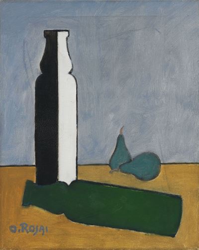 Natura Morta (bottiglie e Pere)