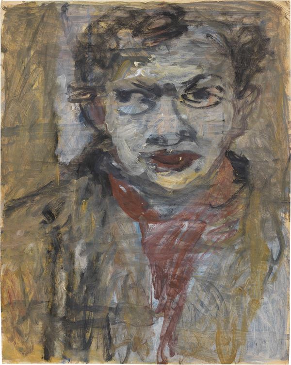 Mario Marcucci : Ritratto di Alessandro Parronchi  - Tempera su cartone - Auction XIX and XX Century Paintings and Sculptures - Casa d'aste Farsettiarte