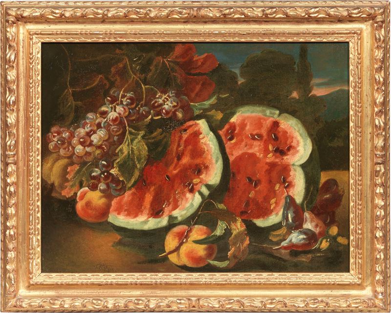 Felice Boselli (attr. A) - Natura Morta con Cocomero
