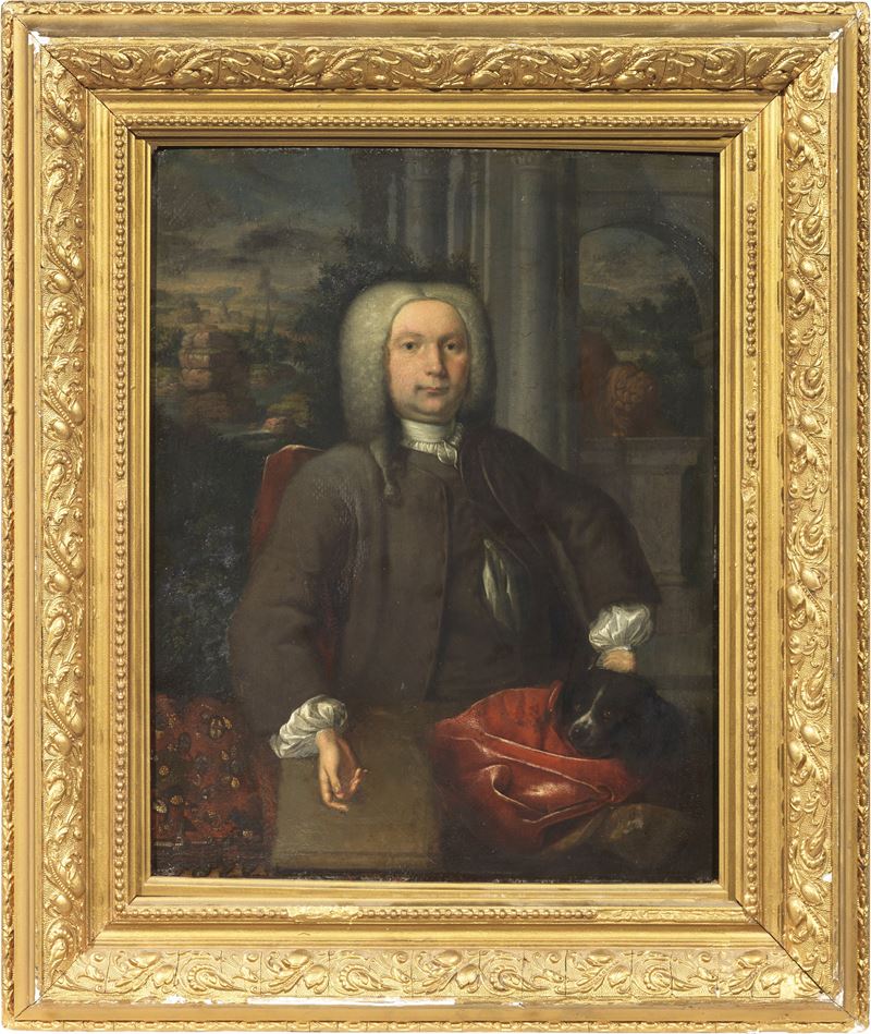 Scuola Inglese del XVIII Secolo - Ritratto di Gentiluomo