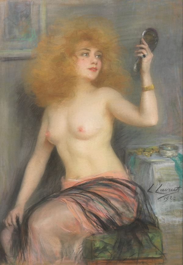 Louise Lavrut : La toilette  (1922)  - Pastello su carta - Auction Parade III - XIX and XX Century Paintings and Sculptures - Casa d'aste Farsettiarte