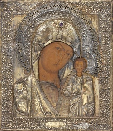 Icona del XIX Secolo - Madonna Col Bambino