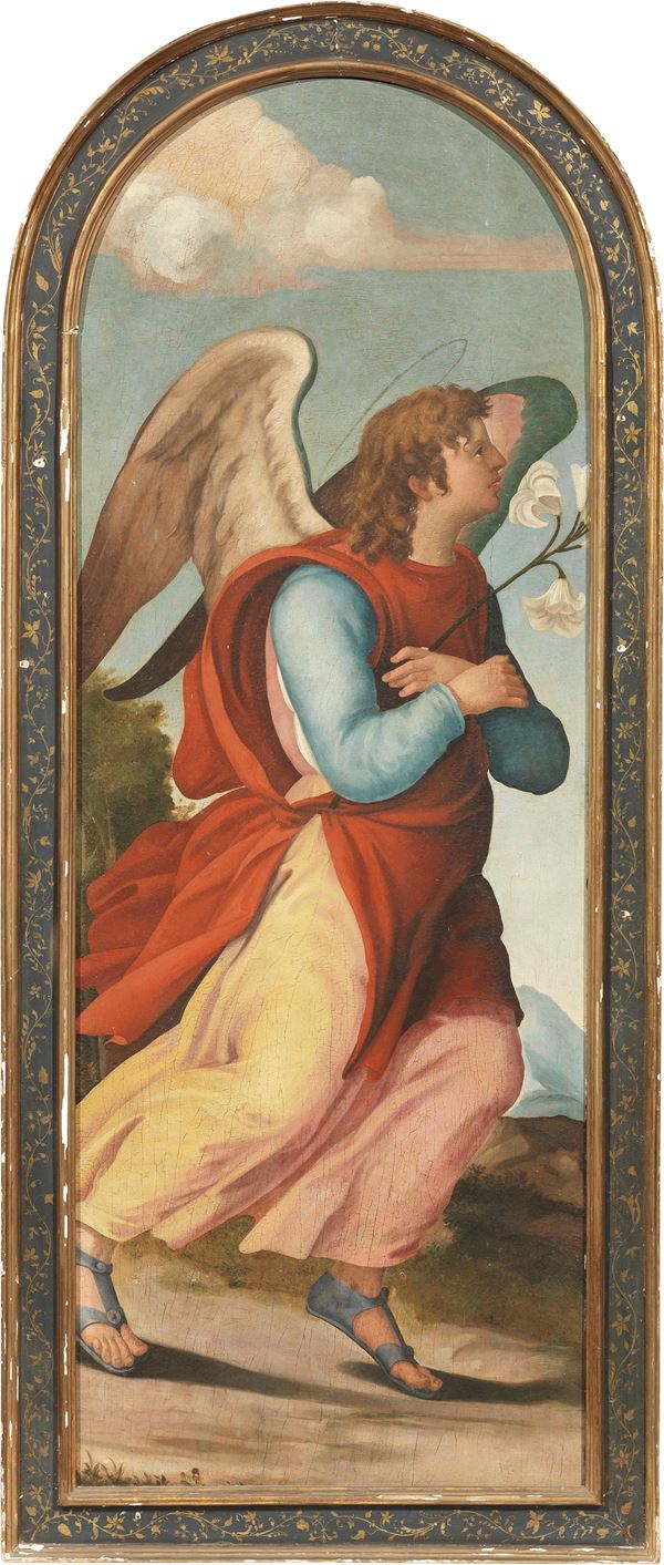 Ignoto pittore marchigiano del XVI secolo - «Angelo annunciante» e «Madonna annunciata» («Annunciazione dello Studiolo»)