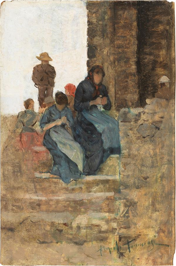 Angiolo Tommasi - Sulla scalinata