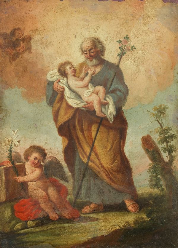 Ignoto del XVIII secolo - San Giuseppe e Gesù Bambino