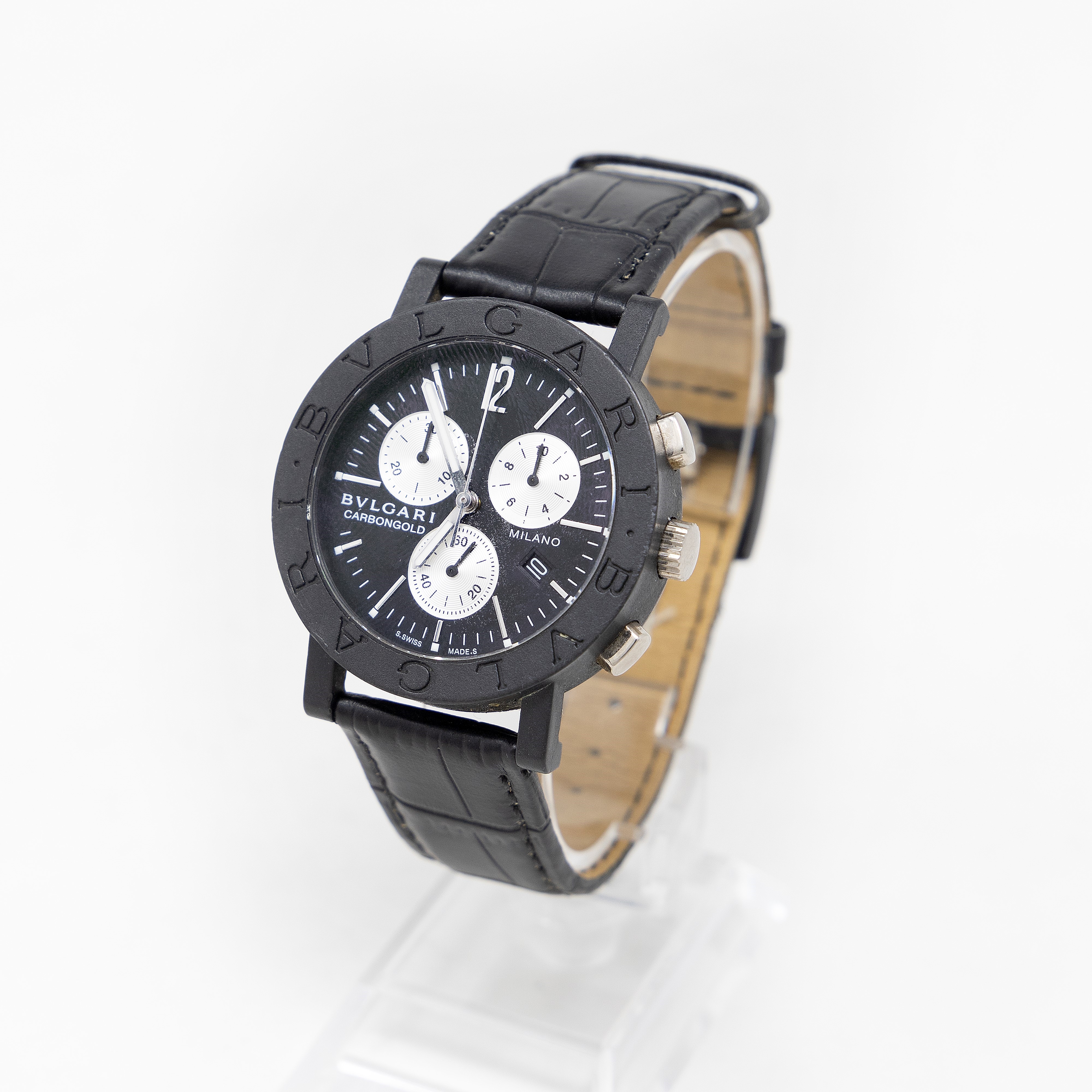 Bulgari Carbon Gold Cronografo Orologio da Polso Ref. Bb38clch