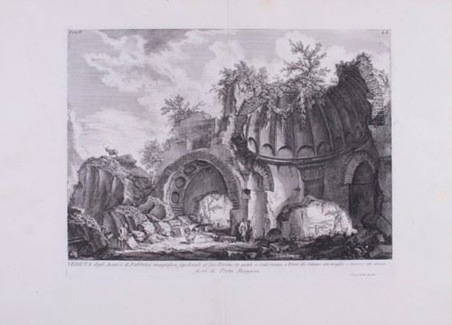Giovan Battista Piranesi - Veduta degli Avanzi di Fabbrica Magnifica Sepolcrale Co' Sue Rovine