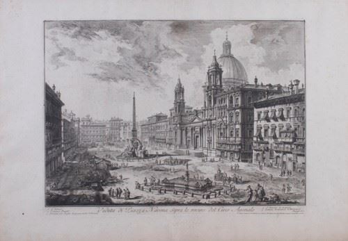 Giovan Battista Piranesi - Veduta di Piazza Navona Sopra le Rovine del Circo Agonale