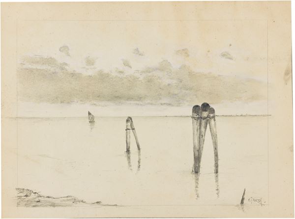 Guglielmo Ciardi - Sei disegni a soggetto «Laguna»