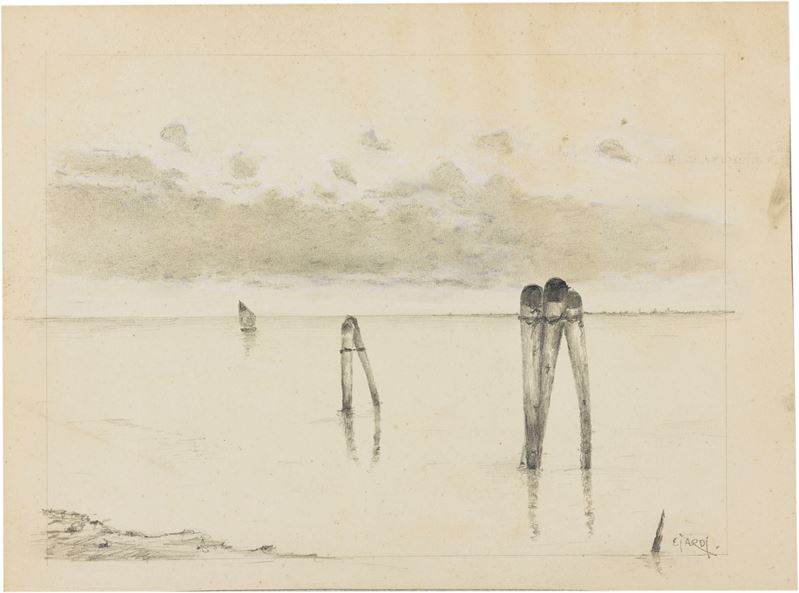 Guglielmo Ciardi - Sei Disegni a Soggetto «laguna»