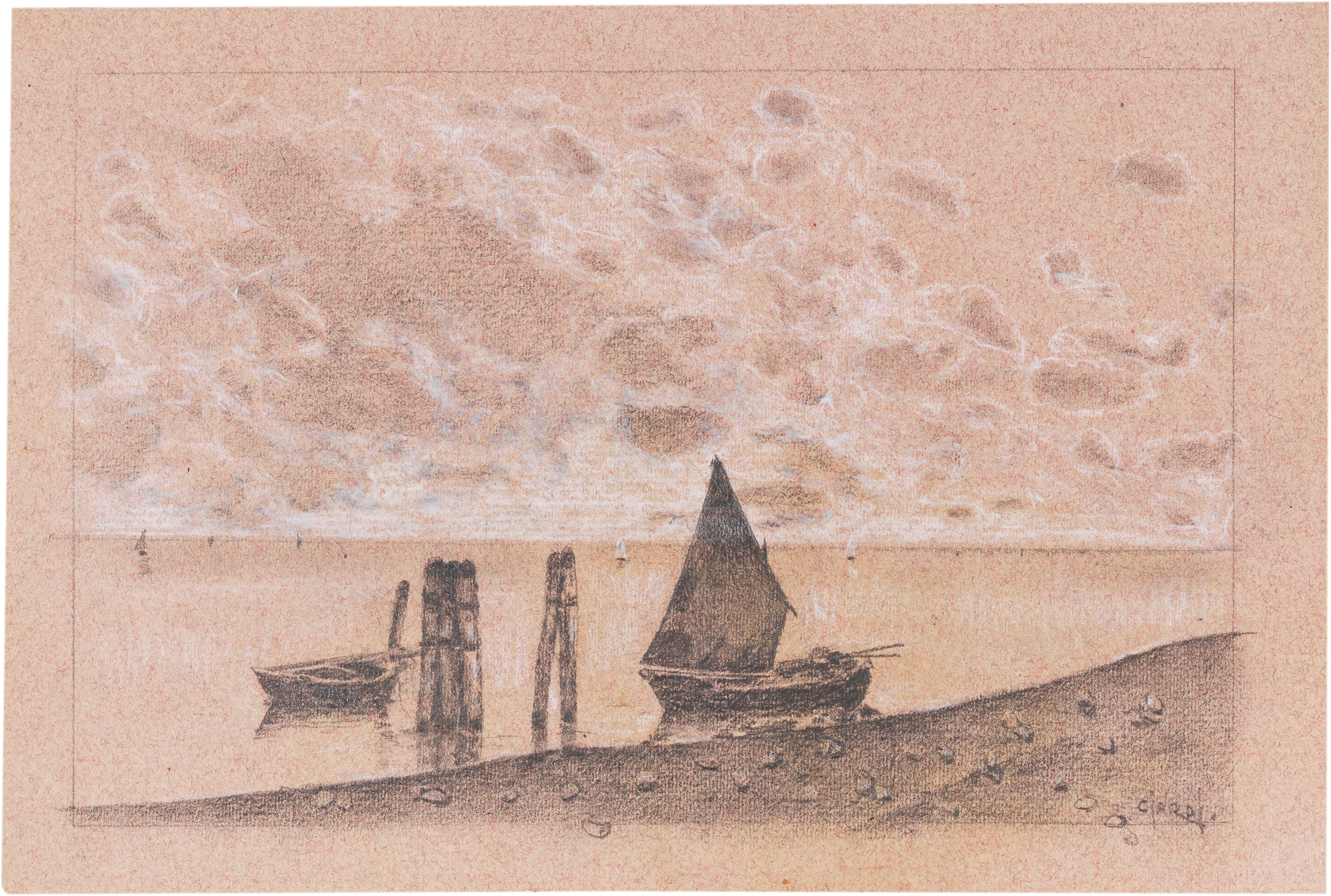 Guglielmo Ciardi - Sei Disegni a Soggetto «laguna»