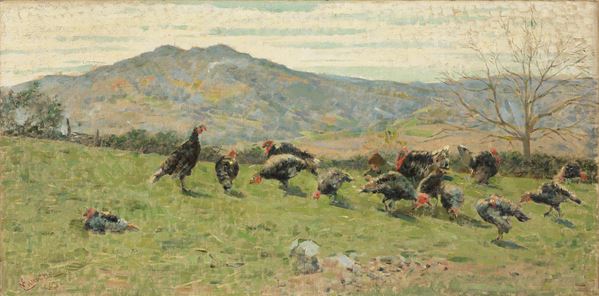 Niccol&#242; Cannicci - Tacchini sul prato