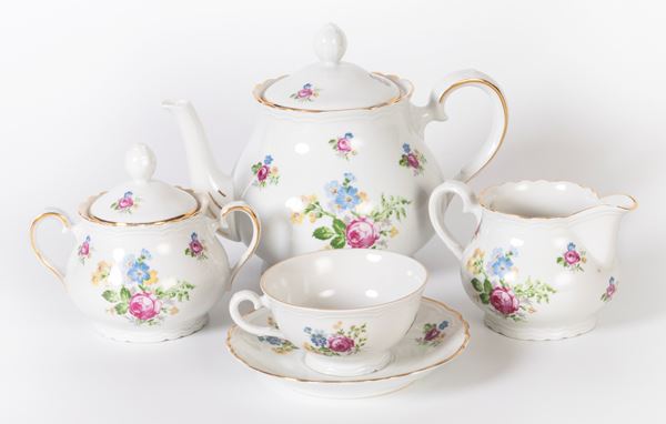 Richard Ginori servizio da tè in porcellana policroma  - Auction PARADE IV - L'Arte della Tavola - Casa d'aste Farsettiarte