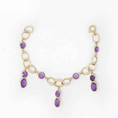 Bracciale in Oro Giallo e Ametiste
