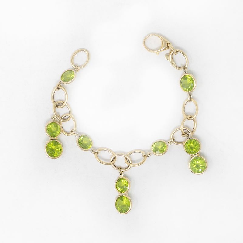 Bracciale in Oro Giallo e Peridoti
