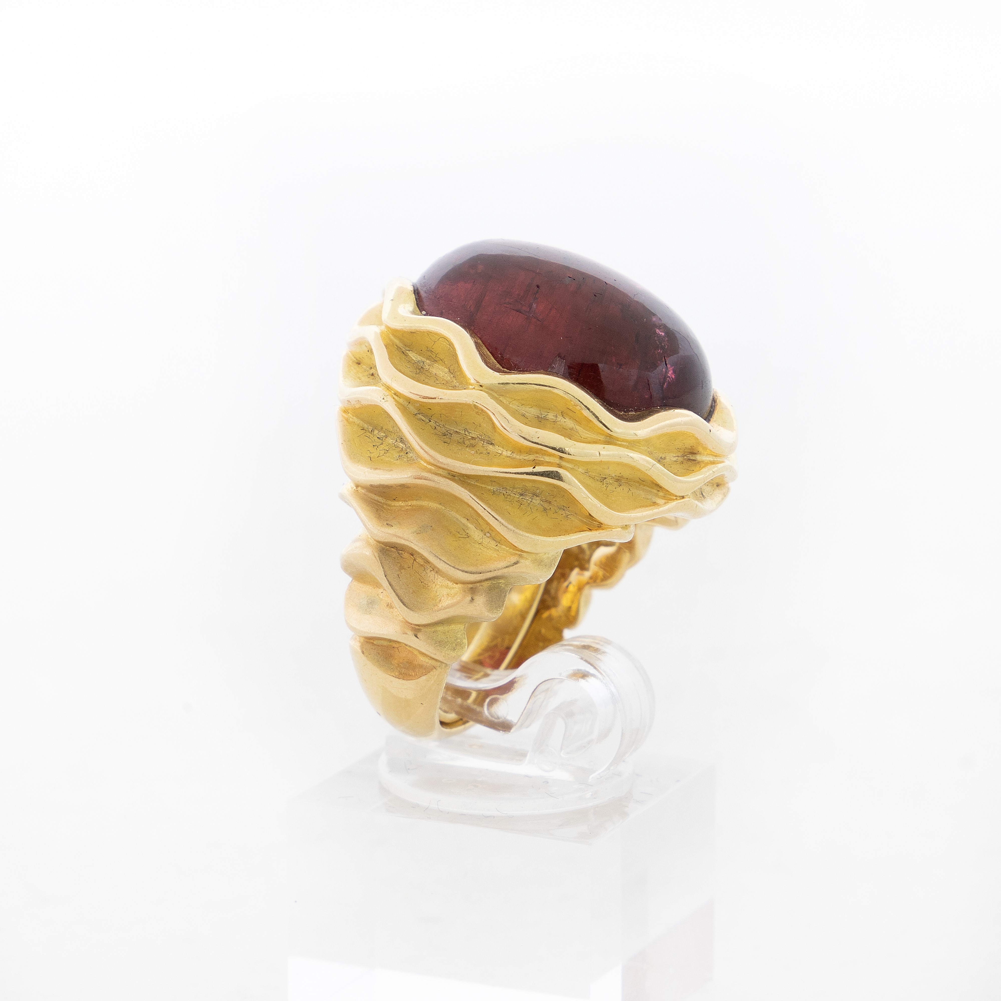 Anello a Fascia in Oro Giallo e Tormalina