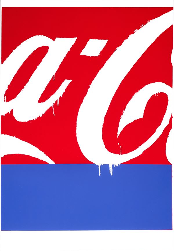 Mario Schifano : Coca-Cola  ((1988))  - Serigrafia a colori su carta, es. p.a. - Asta Dipinti, Disegni, Sculture e Grafica - Casa d'aste Farsettiarte