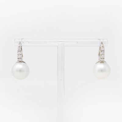 Orecchini in Oro Bianco con Perle Australiane