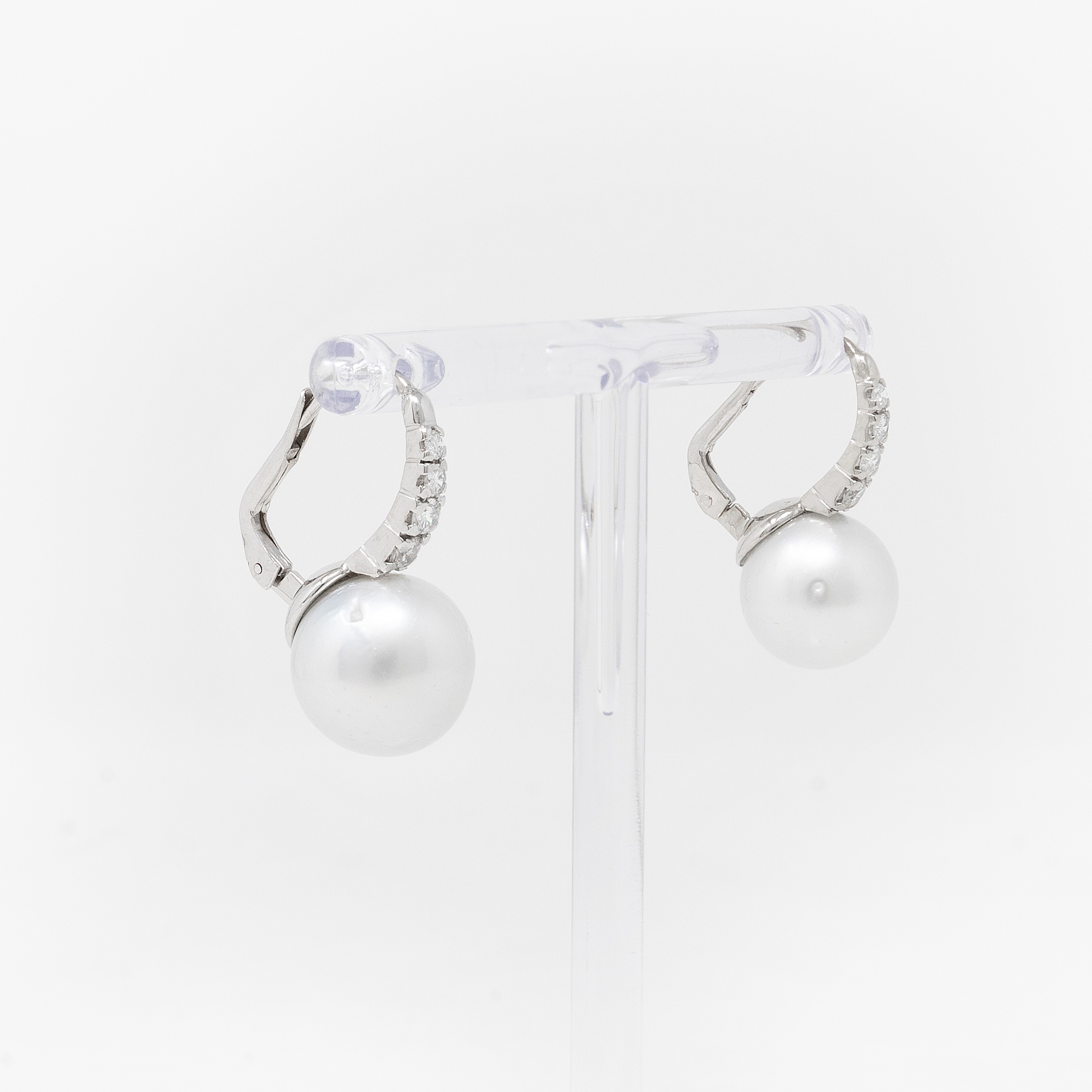 Orecchini in Oro Bianco con Perle Australiane